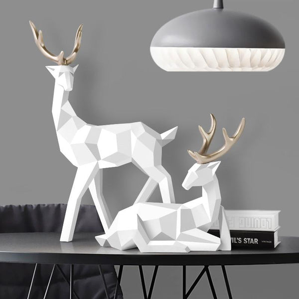 Geometric Deer Figurines